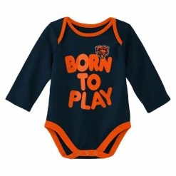 Outerstuff Newborn & Infant Navy/Heathered Gray Chicago Bears Born To Win Two-Pack Long Sleeve Bodysuit Set -Fanatics DSCO1148321182 1320 ALT3