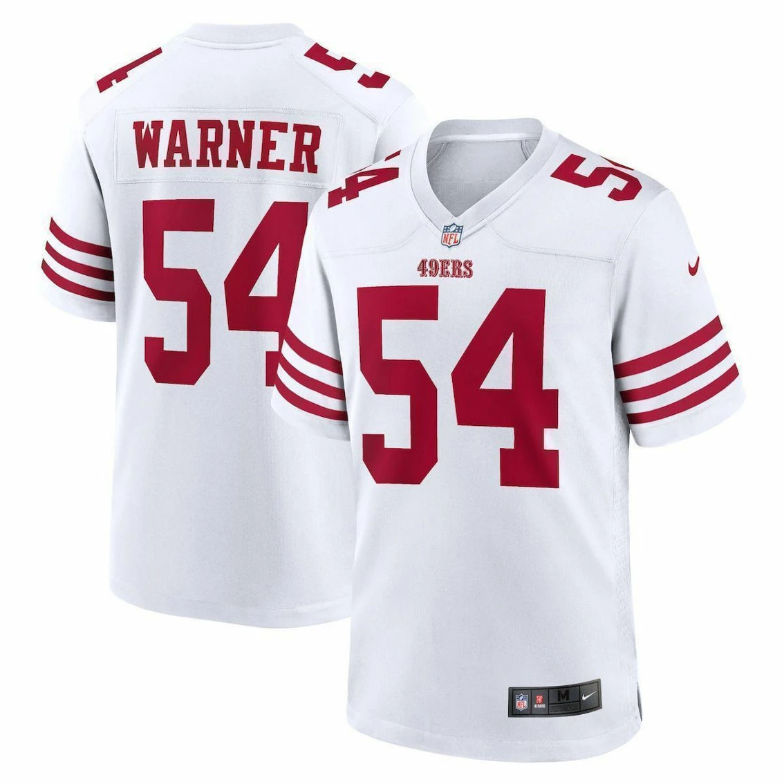 Nike Men's Fred Warner White San Francisco 49ers Player Game Jersey 4 Nike Men's Fred Warner White San Francisco 49ers Player Game Jersey - Image 2