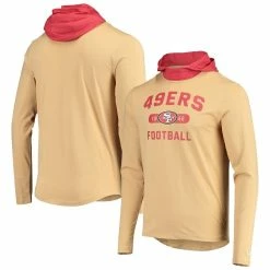 New Era Men's Gold/Scarlet San Francisco 49ers Active Block Hoodie Long Sleeve T-Shirt