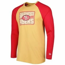 New Era Men's Gold San Francisco 49ers Throwback Raglan Long Sleeve T-Shirt 8 New Era Men's Gold San Francisco 49ers Throwback Raglan Long Sleeve T-Shirt -Fanatics DSCO1148321801 1853 ALT2