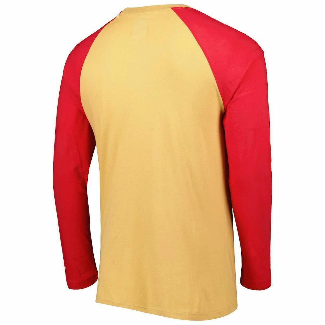 New Era Men's Gold San Francisco 49ers Throwback Raglan Long Sleeve T-Shirt 6 New Era Men's Gold San Francisco 49ers Throwback Raglan Long Sleeve T-Shirt - Image 4