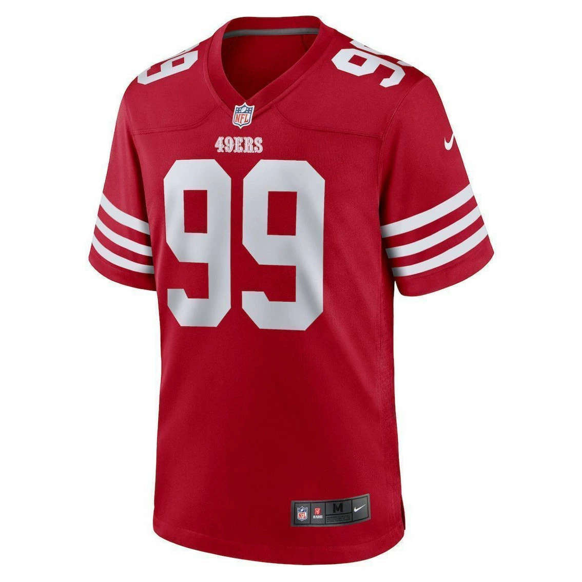 Nike Men's Javon Kinlaw Scarlet San Francisco 49ers Team Player Game Jersey 5 Nike Men's Javon Kinlaw Scarlet San Francisco 49ers Team Player Game Jersey - Image 3