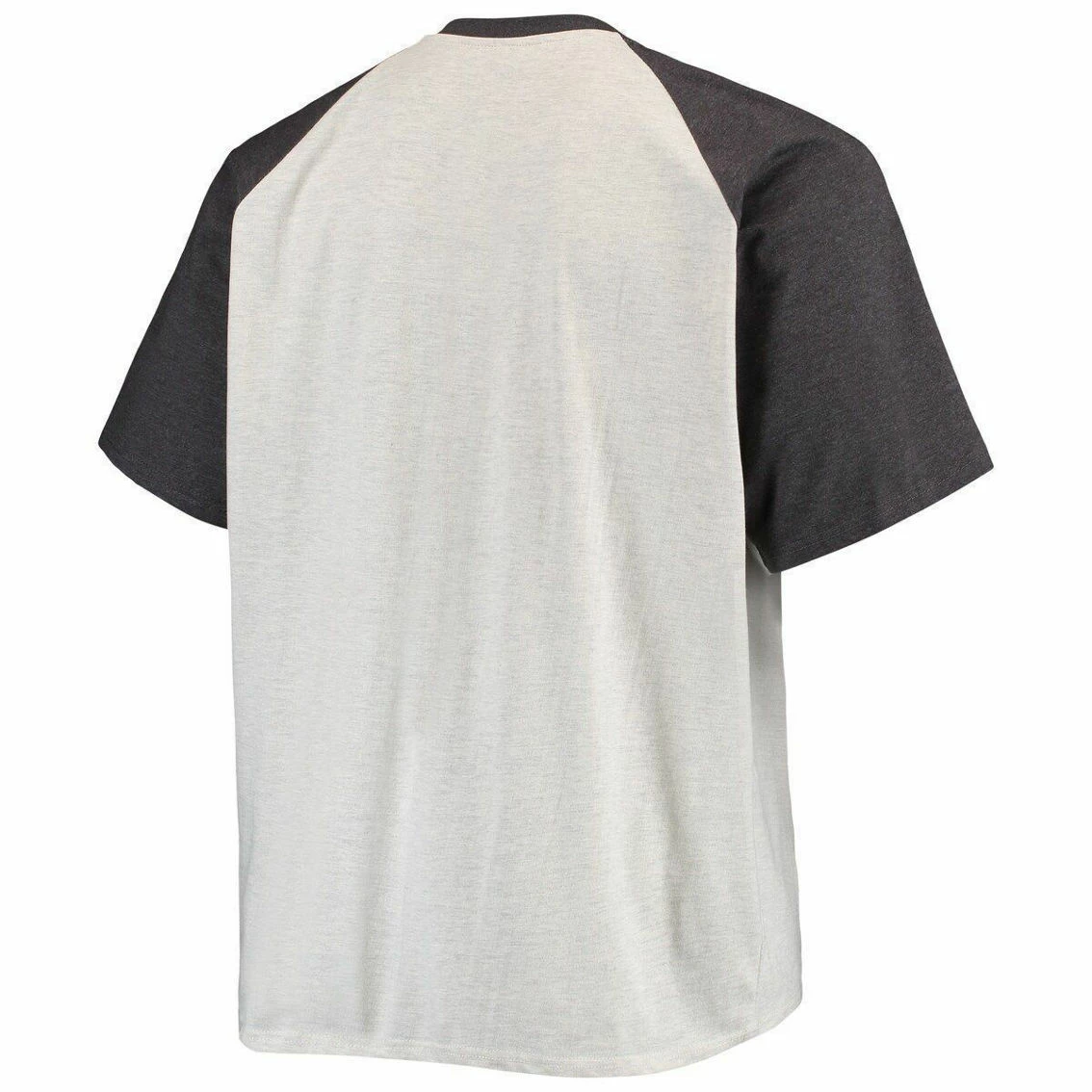 Profile Men's Oatmeal/Heathered Charcoal San Francisco 49ers Big & Tall Raglan T-Shirt 6 Profile Men's Oatmeal/Heathered Charcoal San Francisco 49ers Big & Tall Raglan T-Shirt - Image 4