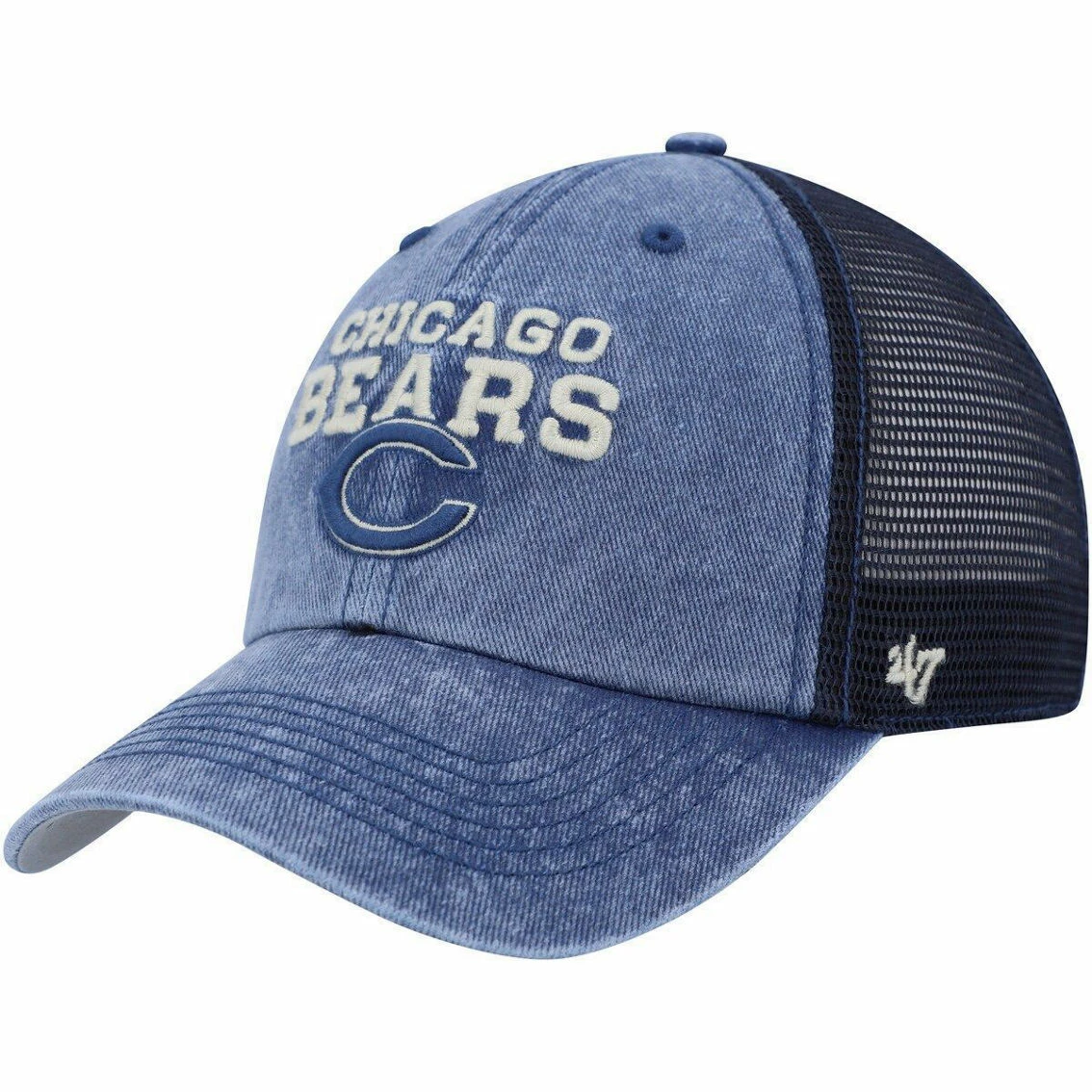 '47 Men's Navy Chicago Bears Drumlin Trucker Clean Up Snapback Hat 4 '47 Men's Navy Chicago Bears Drumlin Trucker Clean Up Snapback Hat - Image 2