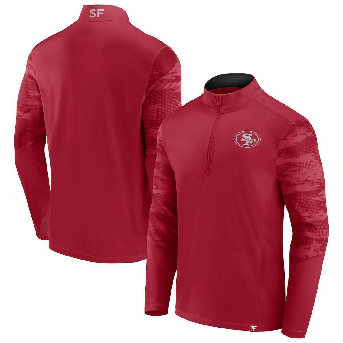 Fanatics Branded Men's Scarlet San Francisco 49ers Ringer Quarter-Zip Jacket 3 Fanatics Branded Men's Scarlet San Francisco 49ers Ringer Quarter-Zip Jacket