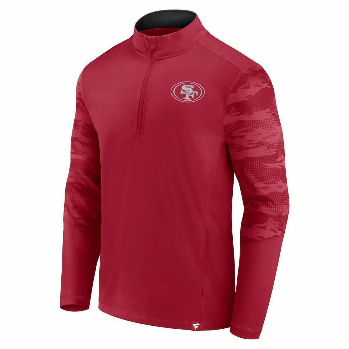 Fanatics Branded Men's Scarlet San Francisco 49ers Ringer Quarter-Zip Jacket 5 Fanatics Branded Men's Scarlet San Francisco 49ers Ringer Quarter-Zip Jacket - Image 3