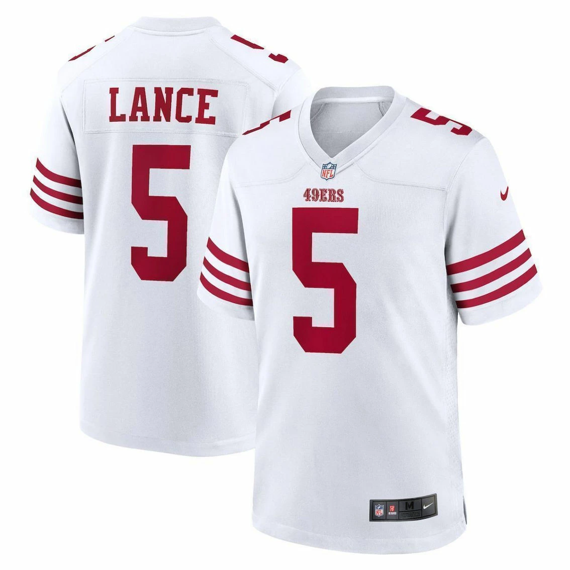 Nike Men's Trey Lance White San Francisco 49ers Player Game Jersey 3 Nike Men's Trey Lance White San Francisco 49ers Player Game Jersey