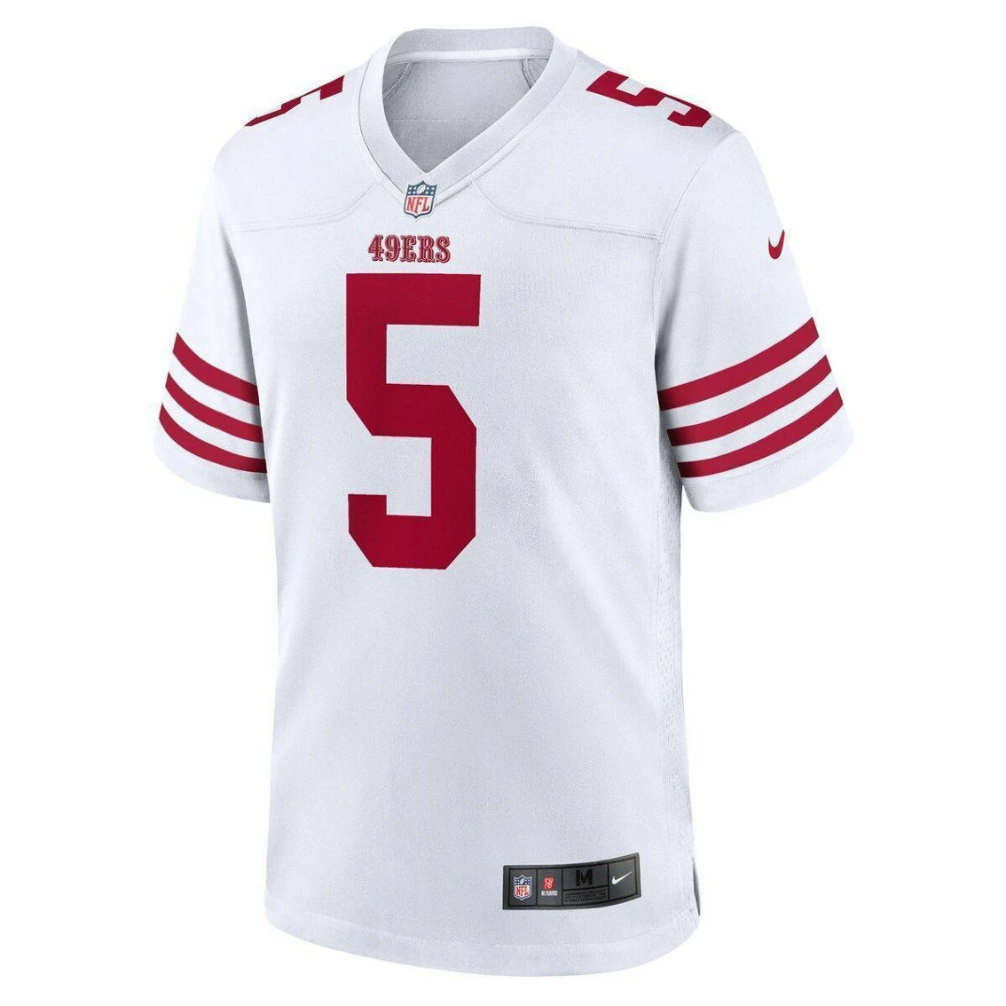 Nike Men's Trey Lance White San Francisco 49ers Player Game Jersey 5 Nike Men's Trey Lance White San Francisco 49ers Player Game Jersey - Image 3