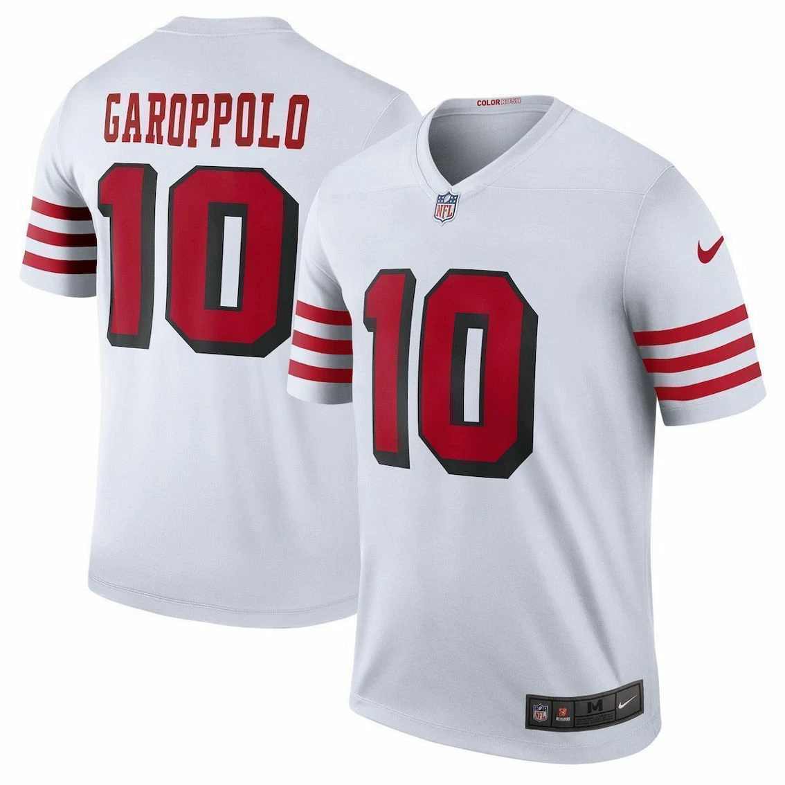 Nike Men's Jimmy Garoppolo White San Francisco 49ers Color Rush Legend Player Jersey 3 Nike Men's Jimmy Garoppolo White San Francisco 49ers Color Rush Legend Player Jersey