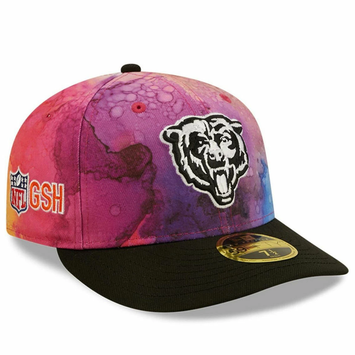 New Era Men's Pink/Black Chicago Bears 2022 NFL Crucial Catch Low 59FIFTY Fitted Hat 4 New Era Men's Pink/Black Chicago Bears 2022 NFL Crucial Catch Low 59FIFTY Fitted Hat - Image 2