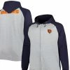 Profile Men's Heather Gray Chicago Bears Big & Tall Fleece Raglan Full-Zip Hoodie Jacket 2 Profile Men's Heather Gray Chicago Bears Big & Tall Fleece Raglan Full-Zip Hoodie Jacket -Fanatics DSCO1149277550 1927