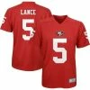 Outerstuff Youth Trey Lance Scarlet San Francisco 49ers Performance Name & Number Raglan V-Neck T-Shirt -Fanatics DSCO1149757903 2946