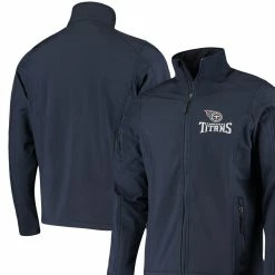 Dunbrooke Men's Navy Tennessee Titans Sonoma Softshell Full-Zip Jacket