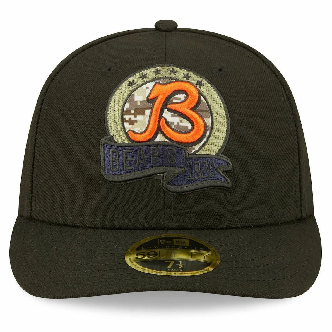 New Era Men's Black Chicago Bears 2022 Salute To Service Low 59FIFTY Fitted Hat 5 New Era Men's Black Chicago Bears 2022 Salute To Service Low 59FIFTY Fitted Hat - Image 3
