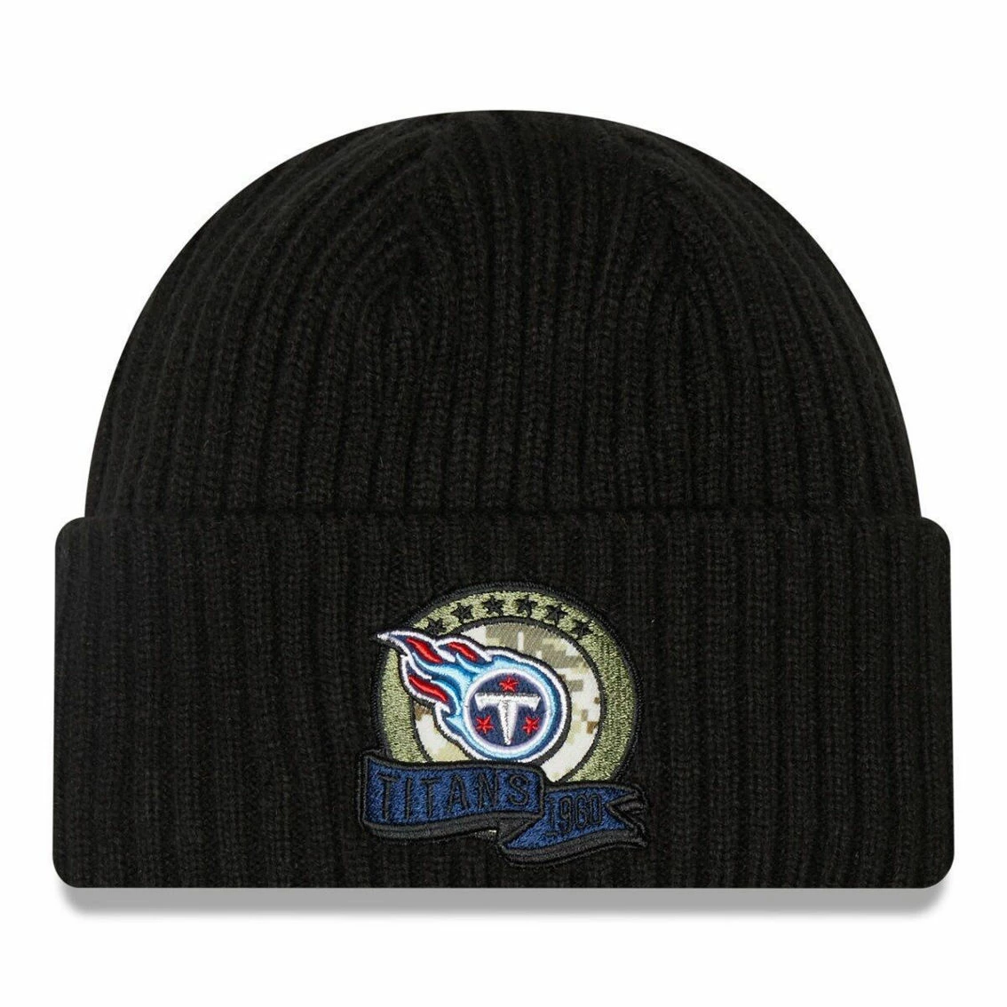 New Era Youth Black Tennessee Titans 2022 Salute To Service Knit Hat 4 New Era Youth Black Tennessee Titans 2022 Salute To Service Knit Hat - Image 2