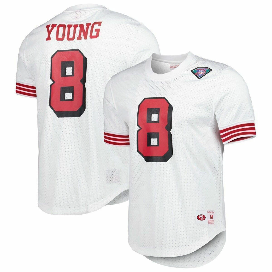 Mitchell & Ness Men's Steve Young White San Francisco 49ers Retired Player Name & Number Mesh Top 3 Mitchell & Ness Men's Steve Young White San Francisco 49ers Retired Player Name & Number Mesh Top