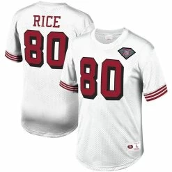 Mitchell & Ness Men's Jerry Rice White San Francisco 49ers Retired Player Name & Number Mesh Top -Fanatics DSCO1150497392 3550 ALT1