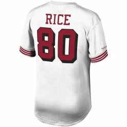 Mitchell & Ness Men's Jerry Rice White San Francisco 49ers Retired Player Name & Number Mesh Top -Fanatics DSCO1150497392 3550 ALT3