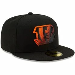 New Era Men's Black Cincinnati Bengals Logo Color Dim 59FIFTY Fitted Hat -Fanatics DSCO1150497666 1007 ALT3