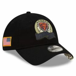 Men's New Era Black Chicago Bears 2022 Salute To Service 9TWENTY Adjustable Hat