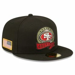 New Era Men's Black San Francisco 49ers 2022 Salute To Service 59FIFTY Fitted Hat 7 New Era Men's Black San Francisco 49ers 2022 Salute To Service 59FIFTY Fitted Hat -Fanatics DSCO1150498148 1007 ALT1