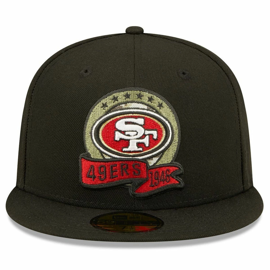 New Era Men's Black San Francisco 49ers 2022 Salute To Service 59FIFTY Fitted Hat 5 New Era Men's Black San Francisco 49ers 2022 Salute To Service 59FIFTY Fitted Hat - Image 3