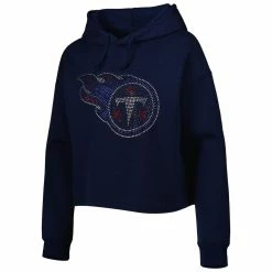 Cuce Women's Navy Tennessee Titans Crystal Logo Cropped Pullover Hoodie 8 Cuce Women's Navy Tennessee Titans Crystal Logo Cropped Pullover Hoodie -Fanatics DSCO1150498461 1320 ALT2