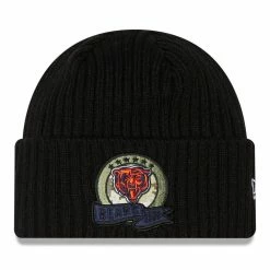 New Era Men's Black Chicago Bears 2022 Salute To Service Knit Hat