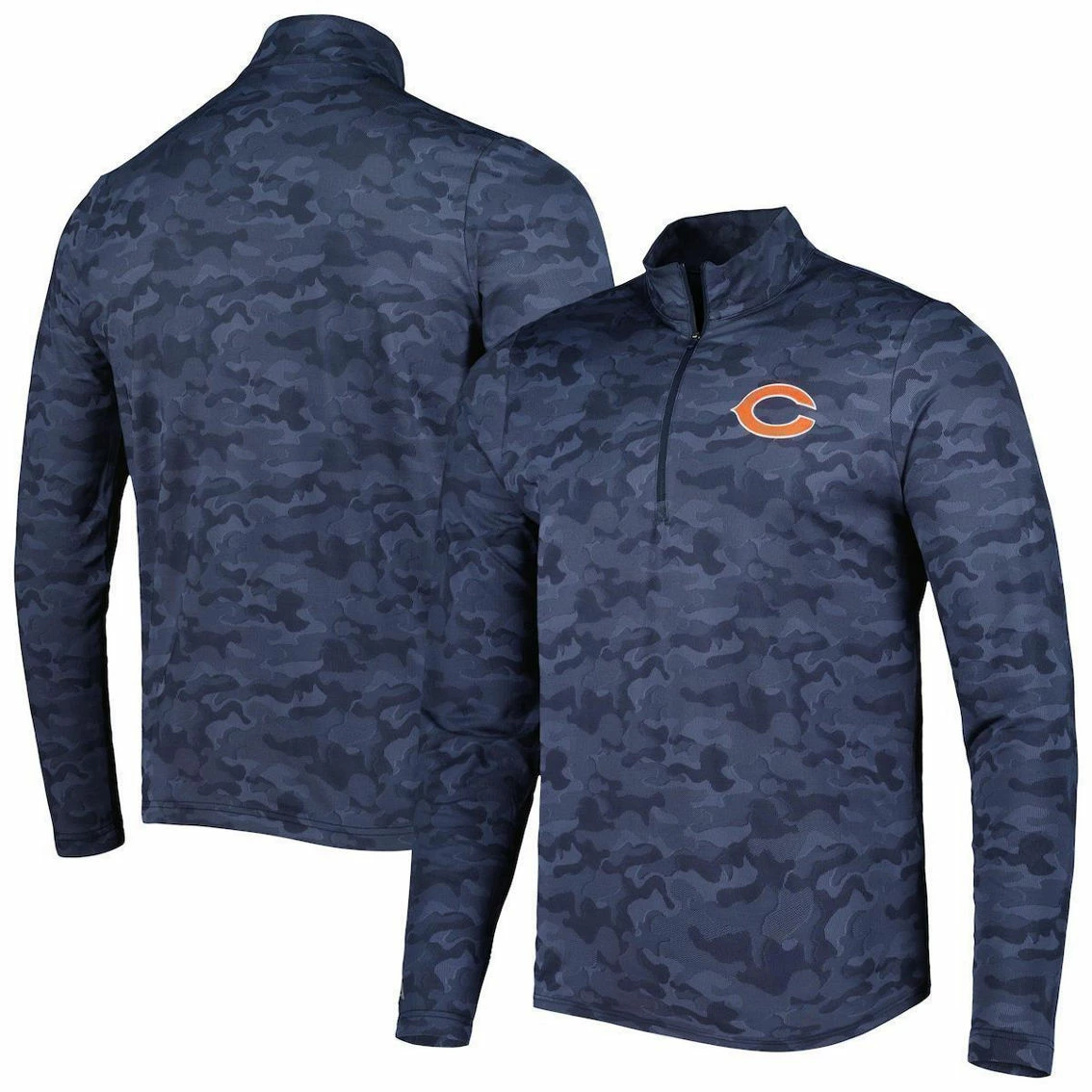 Antigua Men's Navy Chicago Bears Brigade Quarter-Zip Sweatshirt 4 Antigua Men's Navy Chicago Bears Brigade Quarter-Zip Sweatshirt - Image 2