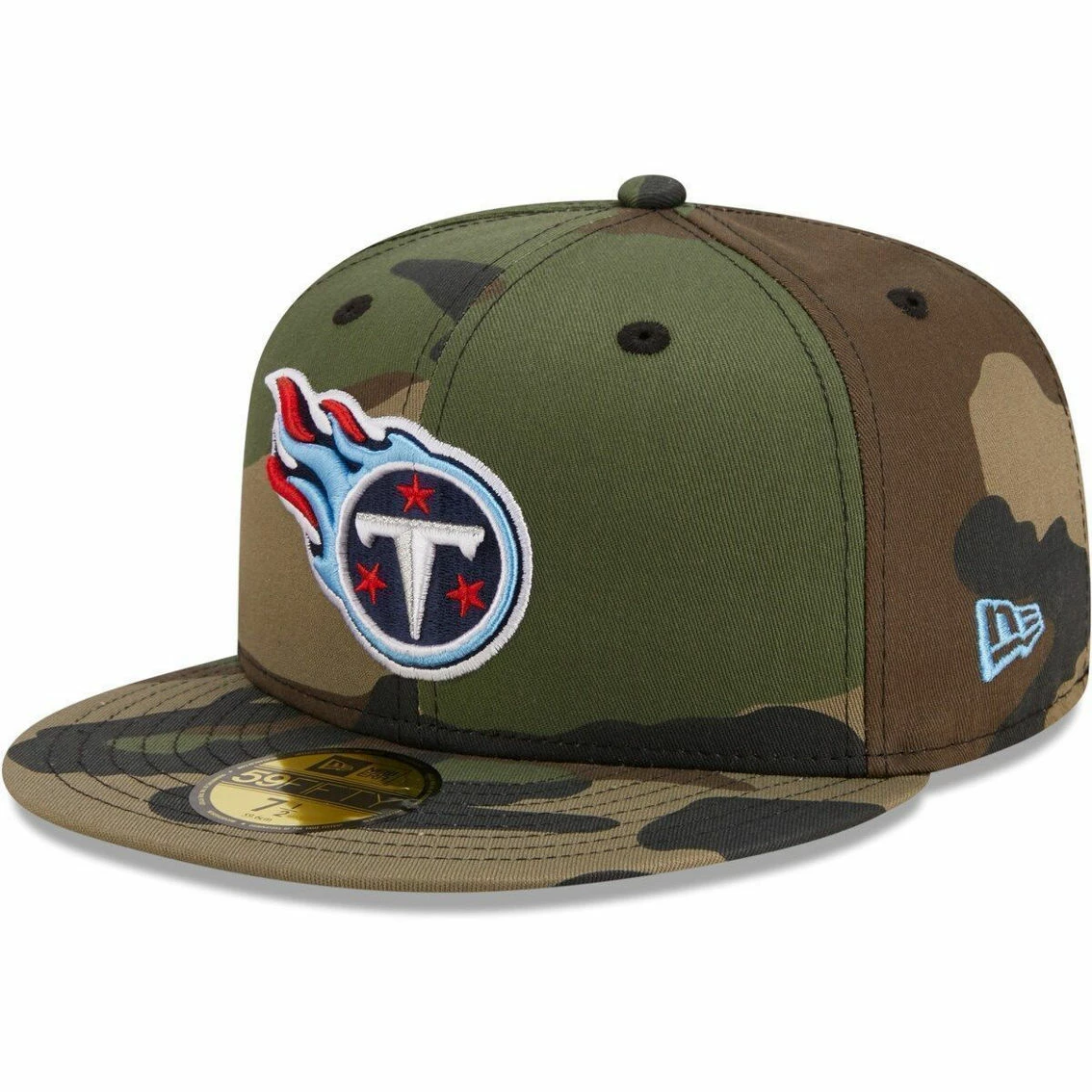 New Era Men's Camo Tennessee Titans Woodland 59FIFTY Fitted Hat 4 New Era Men's Camo Tennessee Titans Woodland 59FIFTY Fitted Hat - Image 2