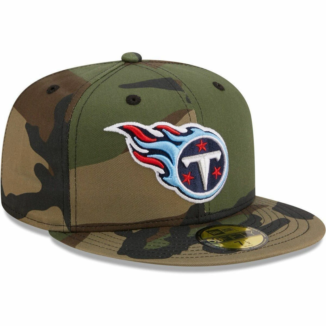 New Era Men's Camo Tennessee Titans Woodland 59FIFTY Fitted Hat 6 New Era Men's Camo Tennessee Titans Woodland 59FIFTY Fitted Hat - Image 4