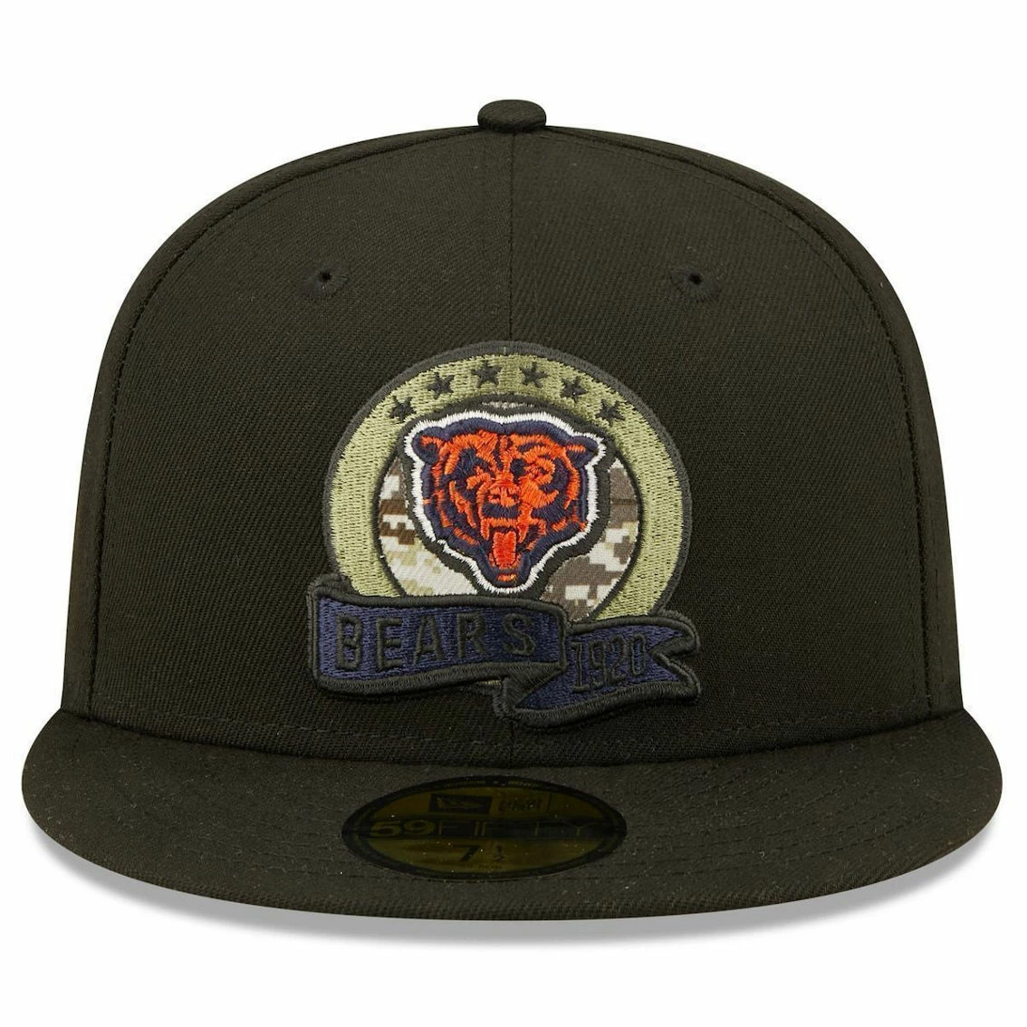 New Era Men's Black Chicago Bears 2022 Salute To Service 59FIFTY Fitted Hat 5 New Era Men's Black Chicago Bears 2022 Salute To Service 59FIFTY Fitted Hat - Image 3