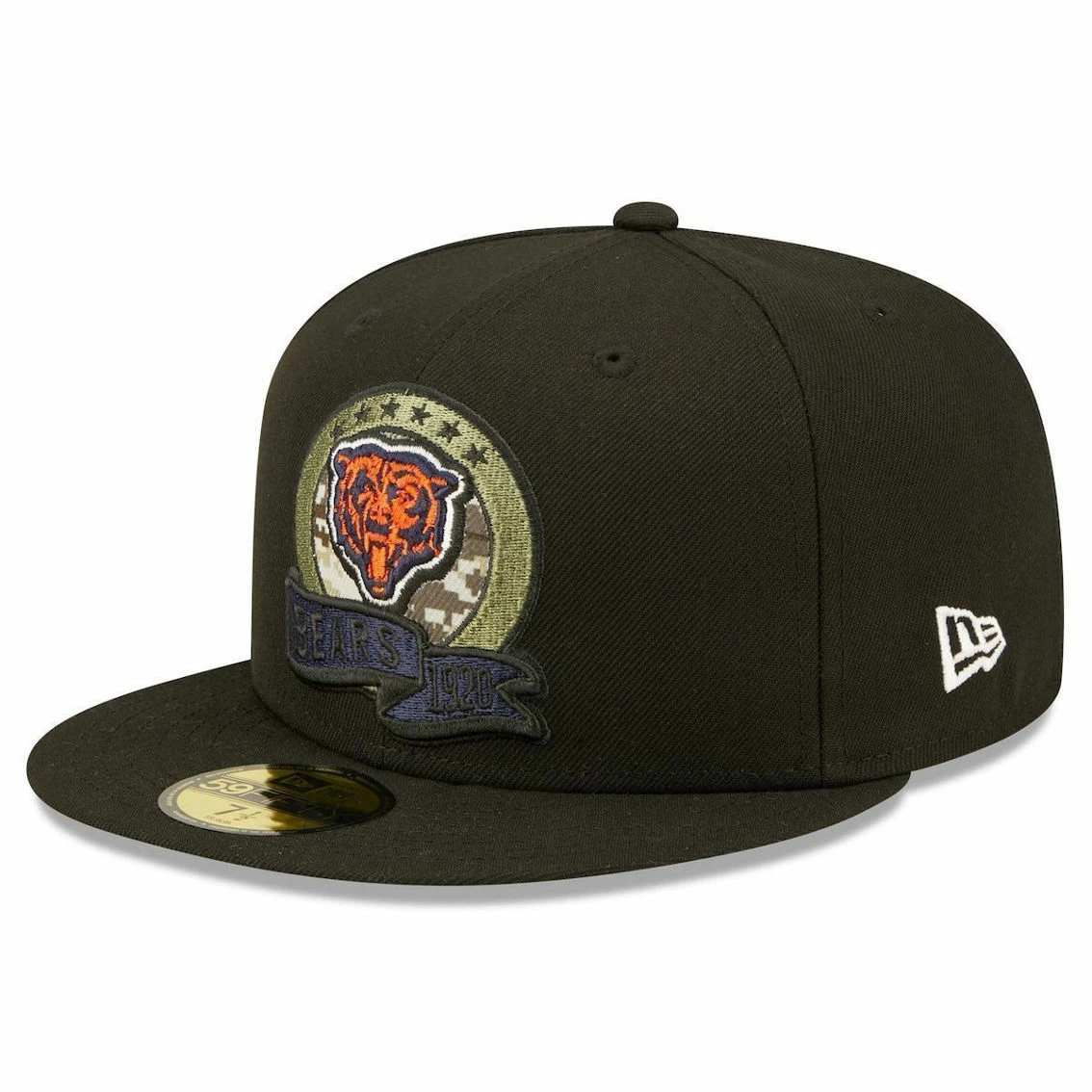 New Era Men's Black Chicago Bears 2022 Salute To Service 59FIFTY Fitted Hat 6 New Era Men's Black Chicago Bears 2022 Salute To Service 59FIFTY Fitted Hat - Image 4