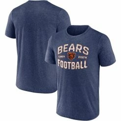 Fanatics Branded Men's Heathered Navy Chicago Bears Want To Play T-Shirt