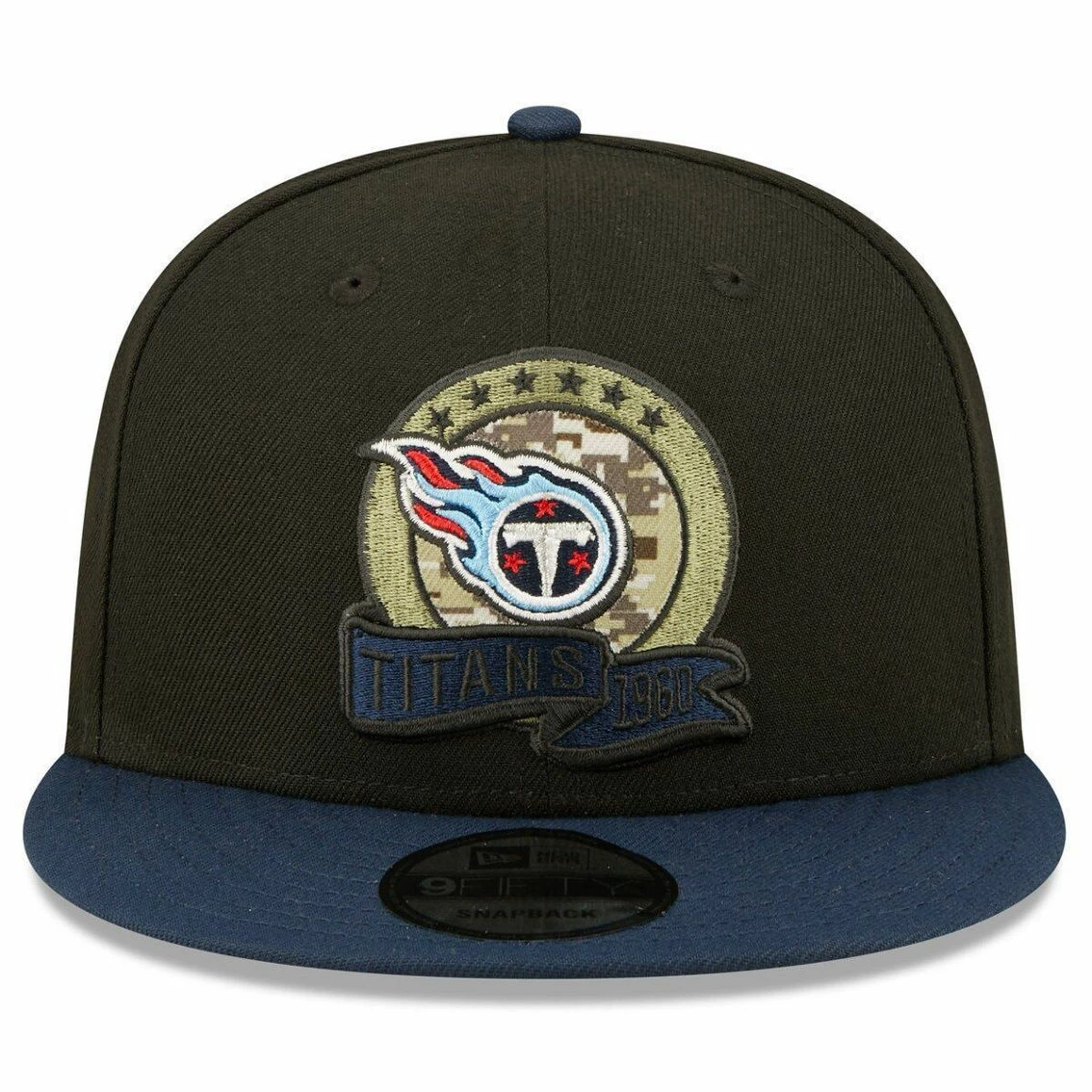 New Era Men's Black/Navy Tennessee Titans 2022 Salute To Service 9FIFTY Snapback Hat 5 New Era Men's Black/Navy Tennessee Titans 2022 Salute To Service 9FIFTY Snapback Hat - Image 3