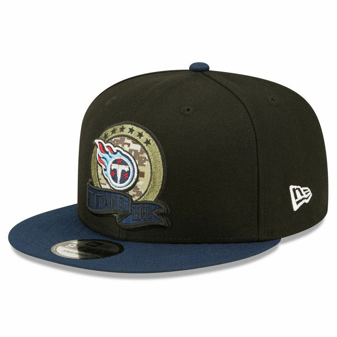 New Era Men's Black/Navy Tennessee Titans 2022 Salute To Service 9FIFTY Snapback Hat 6 New Era Men's Black/Navy Tennessee Titans 2022 Salute To Service 9FIFTY Snapback Hat - Image 4