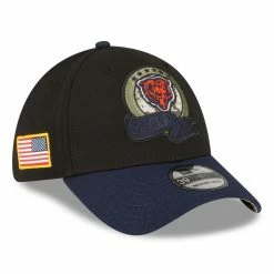New Era Men's Black/Navy Chicago Bears 2022 Salute To Service 39THIRTY Flex Hat -Fanatics DSCO1150500263 1007 ALT1