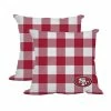 Logo Brands San Francisco 49ers 2-Pack Buffalo Check Plaid Outdoor Pillow Set 1 Logo Brands San Francisco 49ers 2-Pack Buffalo Check Plaid Outdoor Pillow Set -Fanatics DSCO1150992243 0000