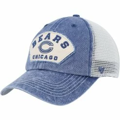 '47 Men's Navy/White Chicago Bears Denali Trucker Clean Up Snapback Hat