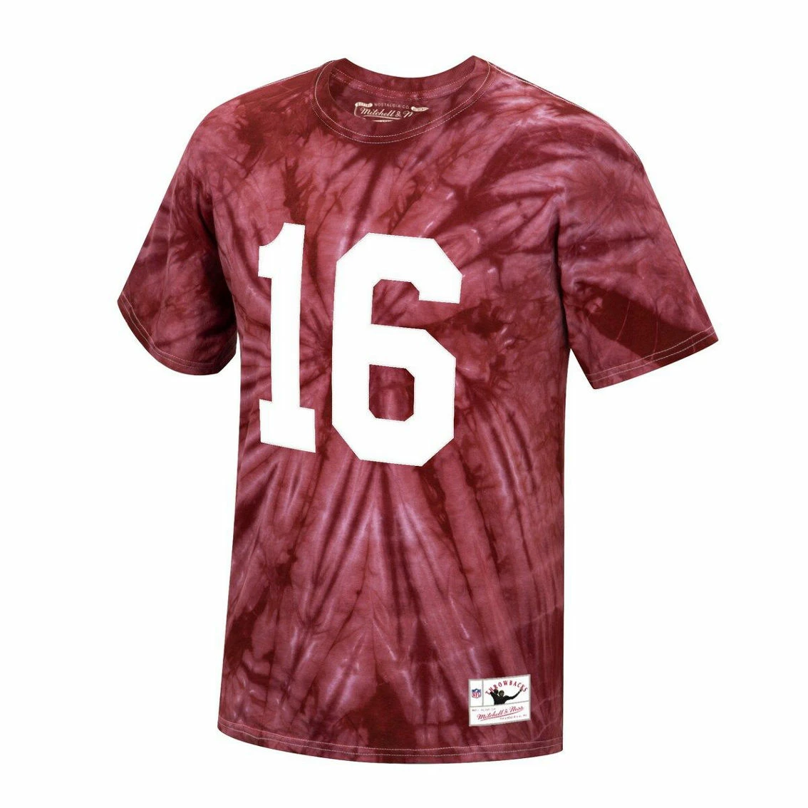 Mitchell & Ness Men's Joe Montana Scarlet San Francisco 49ers Tie-Dye Retired Player Name & Number T-Shirt 5 Mitchell & Ness Men's Joe Montana Scarlet San Francisco 49ers Tie-Dye Retired Player Name & Number T-Shirt - Image 3