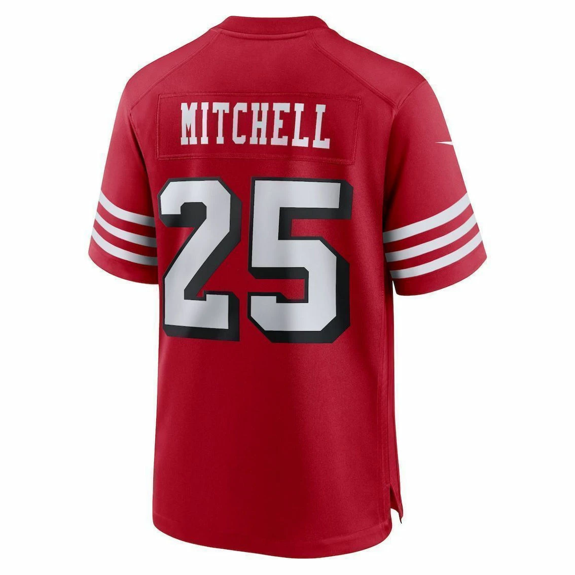 Nike Men's Elijah Mitchell Scarlet San Francisco 49ers Alternate Team Game Jersey 6 Nike Men's Elijah Mitchell Scarlet San Francisco 49ers Alternate Team Game Jersey - Image 4