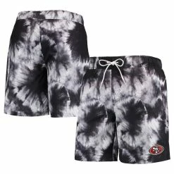 G-III Sports By Carl Banks Men's Black San Francisco 49ers Splash Volley Swim Shorts