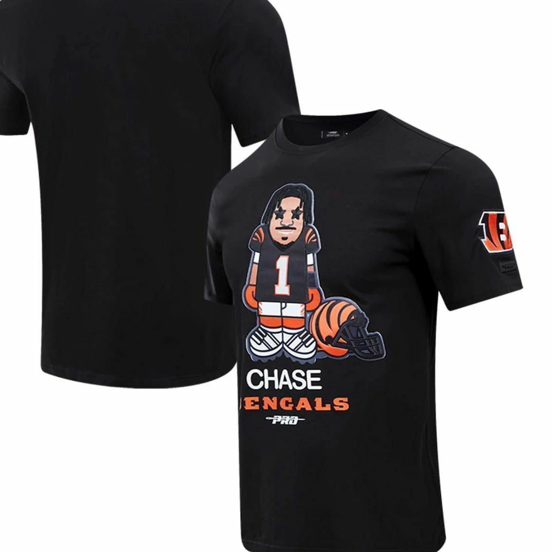 Pro Standard Men's Ja'Marr Chase Black Cincinnati Bengals Player Avatar Graphic T-Shirt 4 Pro Standard Men's Ja'Marr Chase Black Cincinnati Bengals Player Avatar Graphic T-Shirt - Image 2