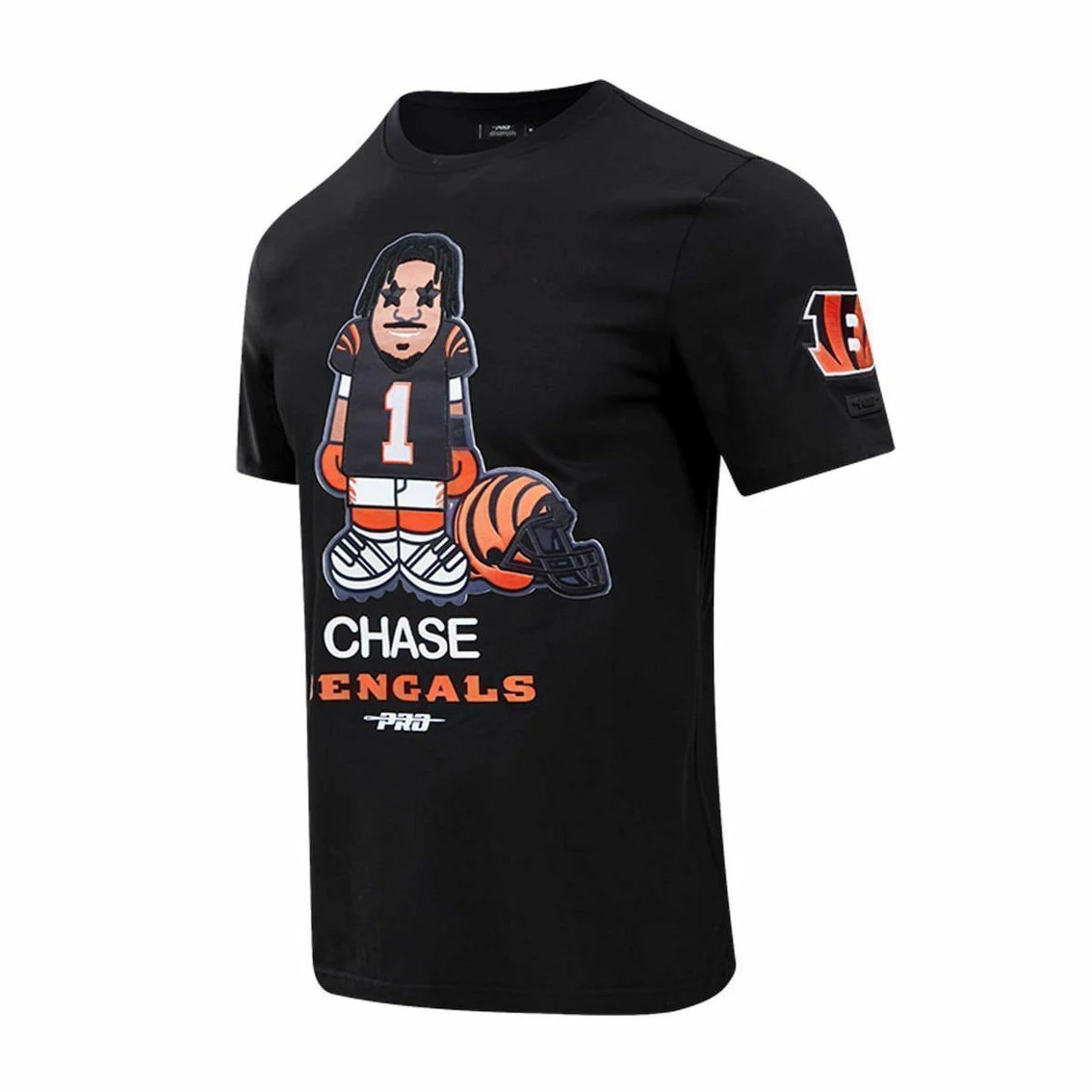 Pro Standard Men's Ja'Marr Chase Black Cincinnati Bengals Player Avatar Graphic T-Shirt 5 Pro Standard Men's Ja'Marr Chase Black Cincinnati Bengals Player Avatar Graphic T-Shirt - Image 3
