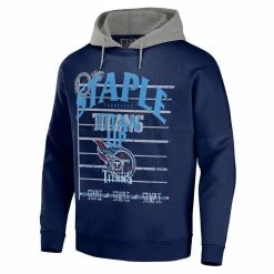 Staple Men's NFL X Navy Tennessee Titans Throwback Vintage Wash Pullover Hoodie -Fanatics DSCO1151350872 1320 ALT2