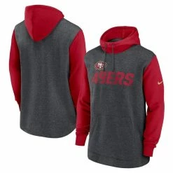 Nike Men's Heathered Charcoal/Scarlet San Francisco 49ers Surrey Legacy Pullover Hoodie 7 Nike Men's Heathered Charcoal/Scarlet San Francisco 49ers Surrey Legacy Pullover Hoodie -Fanatics DSCO1151350887 4135 ALT1