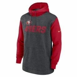 Nike Men's Heathered Charcoal/Scarlet San Francisco 49ers Surrey Legacy Pullover Hoodie 8 Nike Men's Heathered Charcoal/Scarlet San Francisco 49ers Surrey Legacy Pullover Hoodie -Fanatics DSCO1151350887 4135 ALT2
