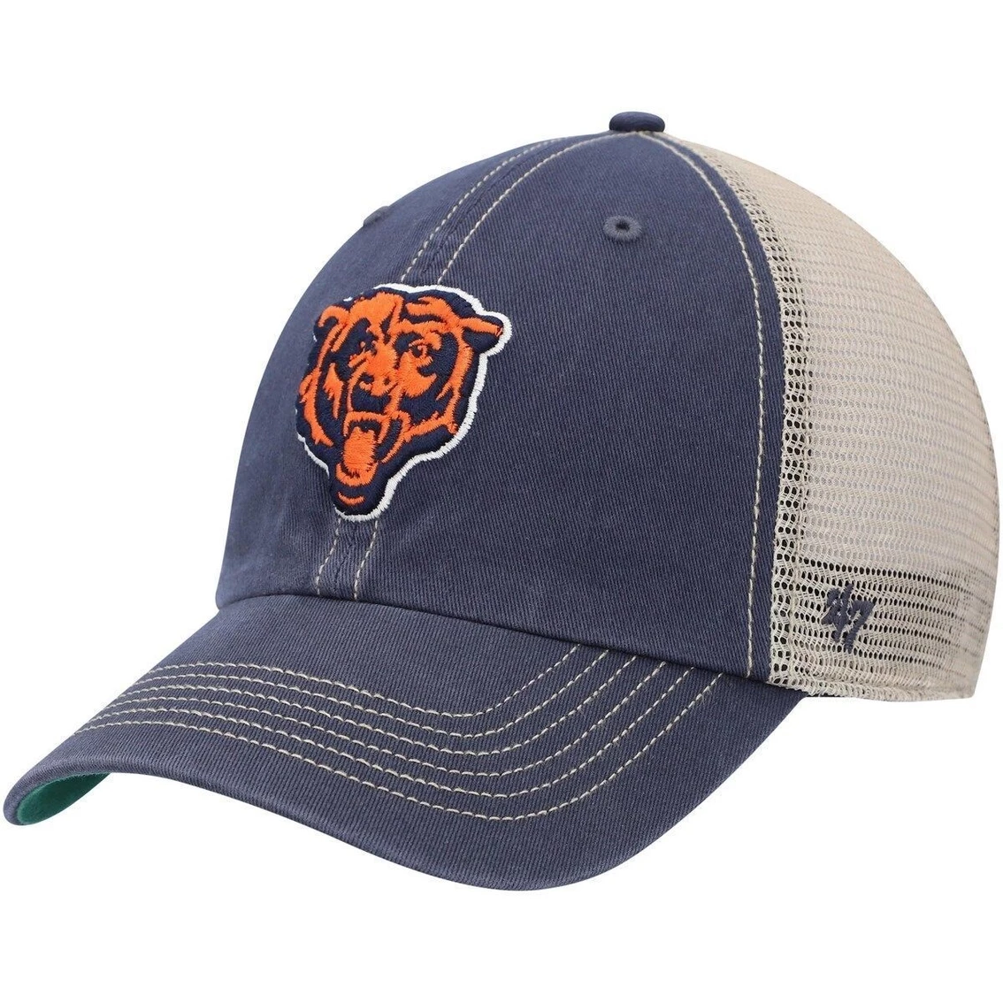 Men's '47 Navy/Natural Chicago Bears Trawler Trucker Clean Up Snapback Hat 3 Men's '47 Navy/Natural Chicago Bears Trawler Trucker Clean Up Snapback Hat