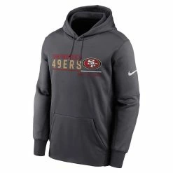 Nike Men's Anthracite San Francisco 49ers Prime Logo Name Split Pullover Hoodie 8 Nike Men's Anthracite San Francisco 49ers Prime Logo Name Split Pullover Hoodie -Fanatics DSCO1151351288 4096 ALT2