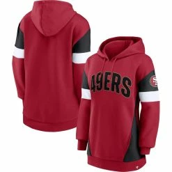 Fanatics Branded Women's Scarlet/Black San Francisco 49ers Lock It Down Pullover Hoodie